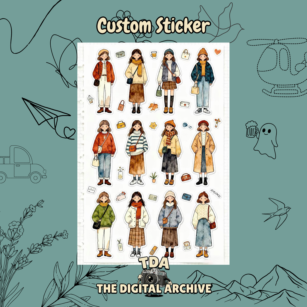 Custom Sticker Sheet (10cm x 19.5cm)