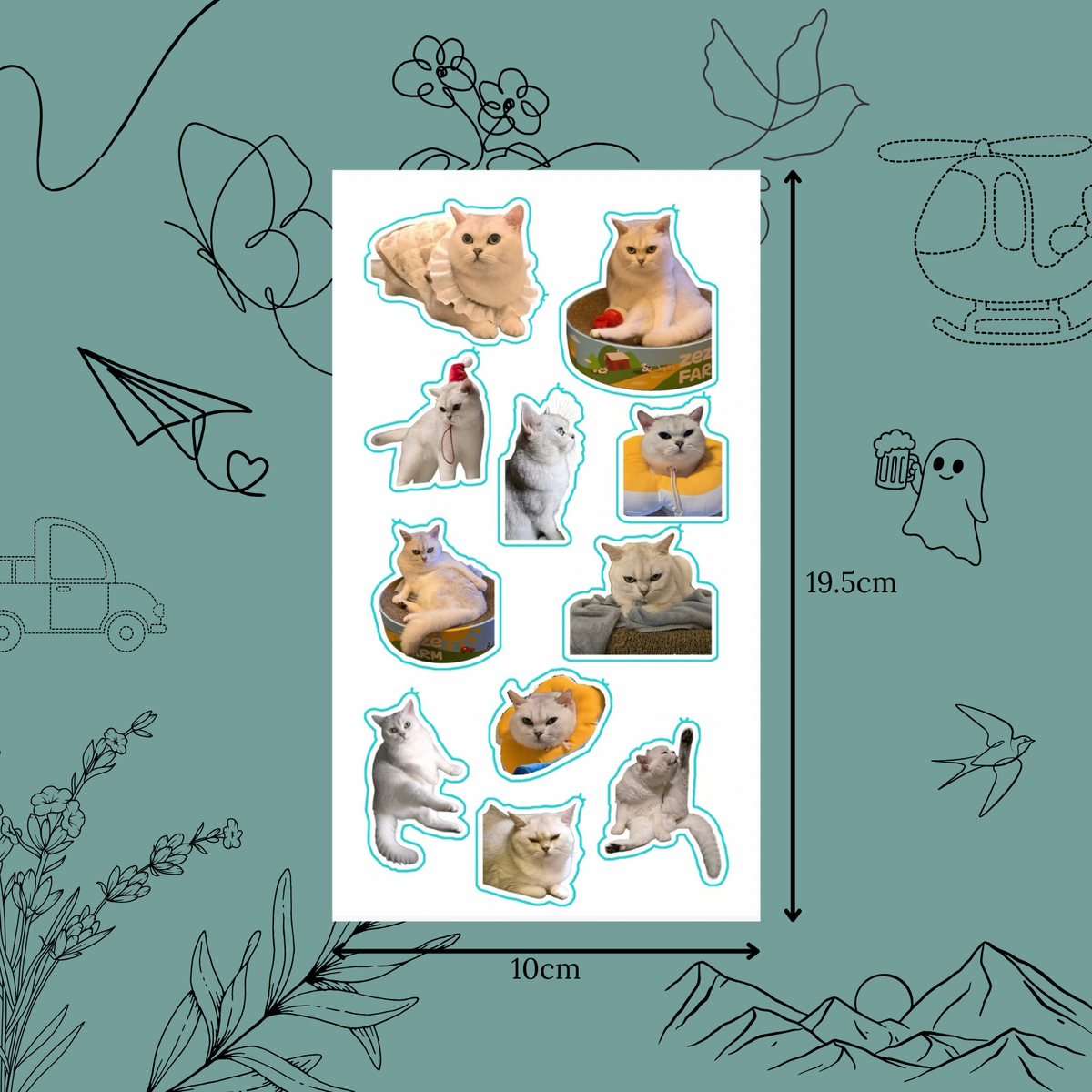 Custom Sticker Sheet (10cm x 19.5cm)